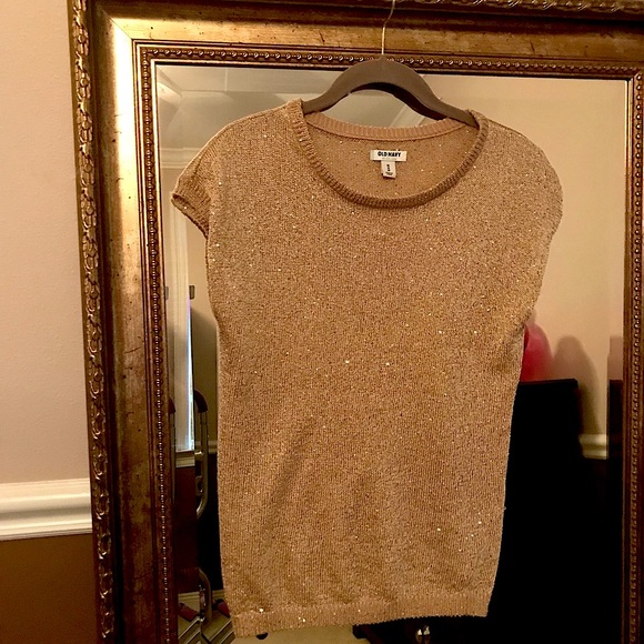 Old Navy gold glitter top - Picture 1 of 1